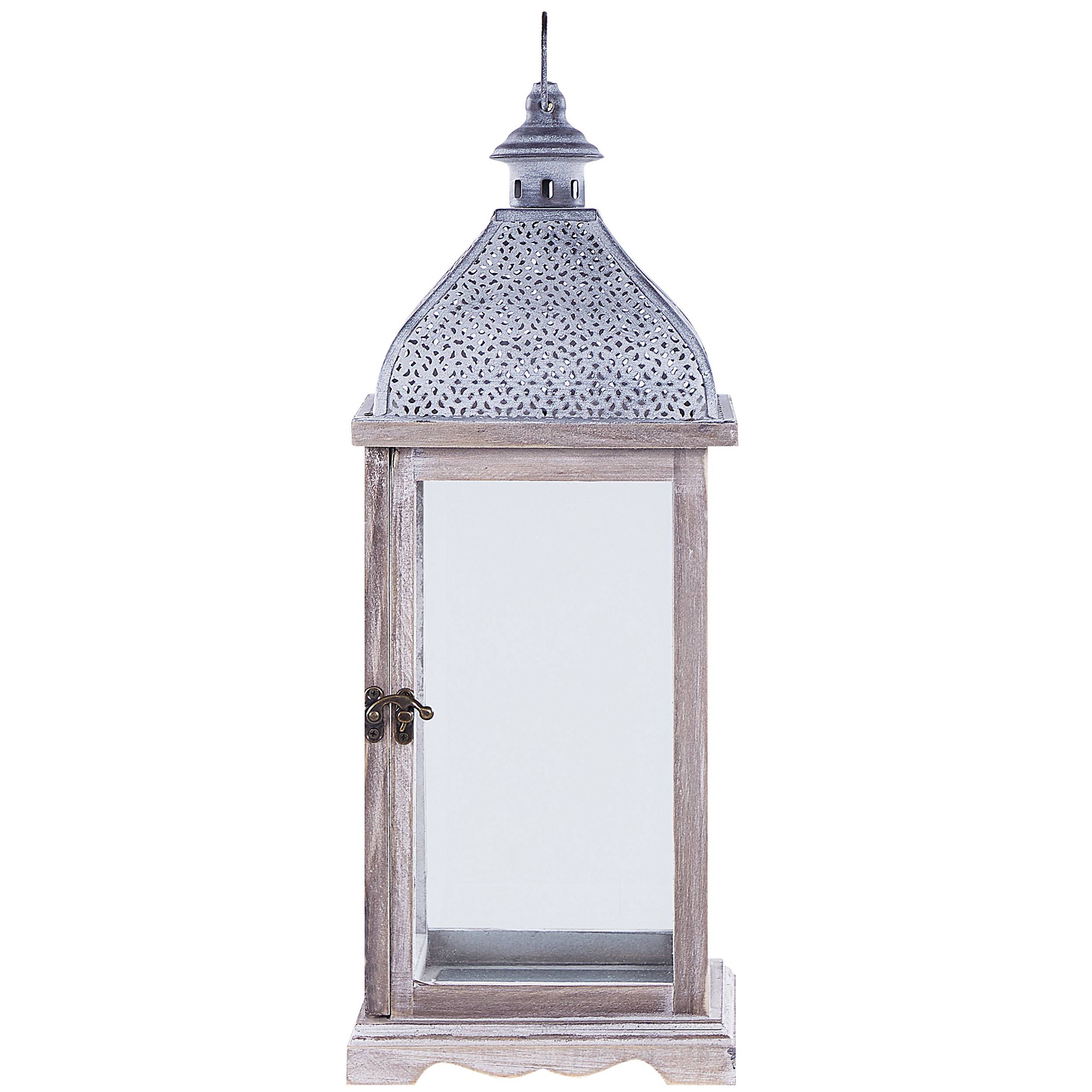 Beliani - Lanterne Métal Blanc SAMAR - 18x18x47- Beliani - Image 5