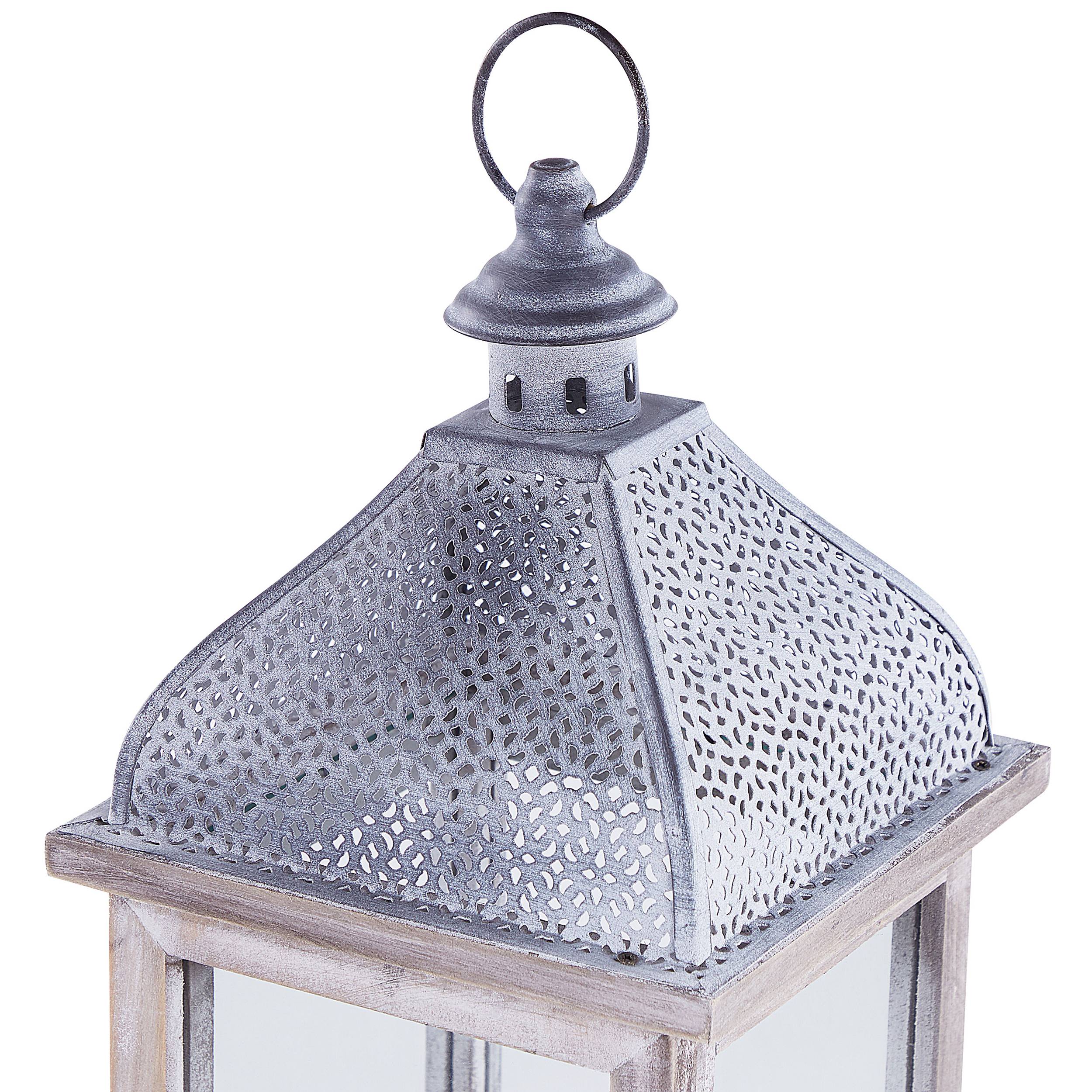 Beliani - Lanterne Métal Blanc SAMAR - 18x18x47- Beliani - Image 6