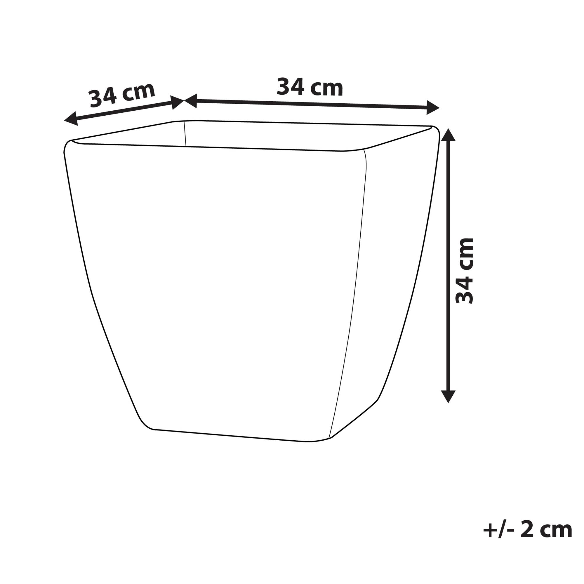 Beliani - Cache-pot d'extérieur Fibre d'argile Gris foncé ZELI Beliani - Image 2