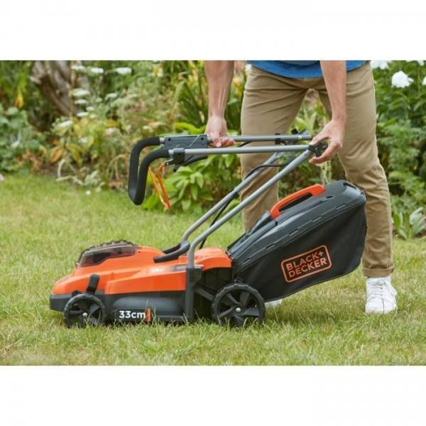Tondeuse a Gazon   a Gazon Electrique Sans Fil 36V BCMW3336L1-QW - BLACK+DECKER - Coupe 33cm - Batterie 2,5 Ah - Mulching - Image 6