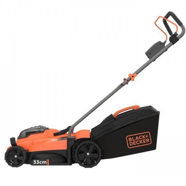 Tondeuse a Gazon   a Gazon Electrique Sans Fil 36V BCMW3336L1-QW - BLACK+DECKER - Coupe 33cm - Batterie 2,5 Ah - Mulching - Image 2