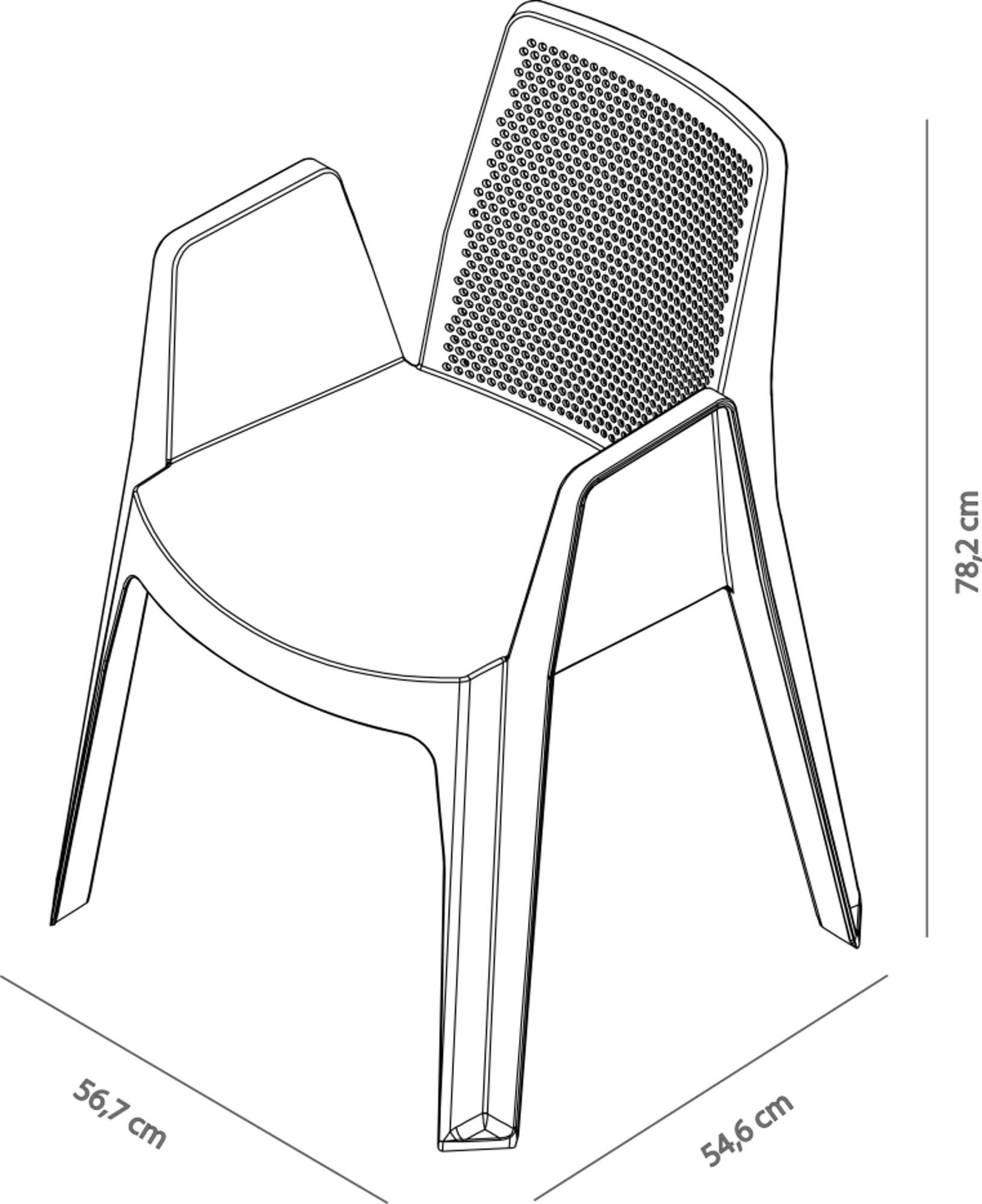 Set 2 fauteuils intérieur, extérieur gris foncé PLAY garbar - Image 2
