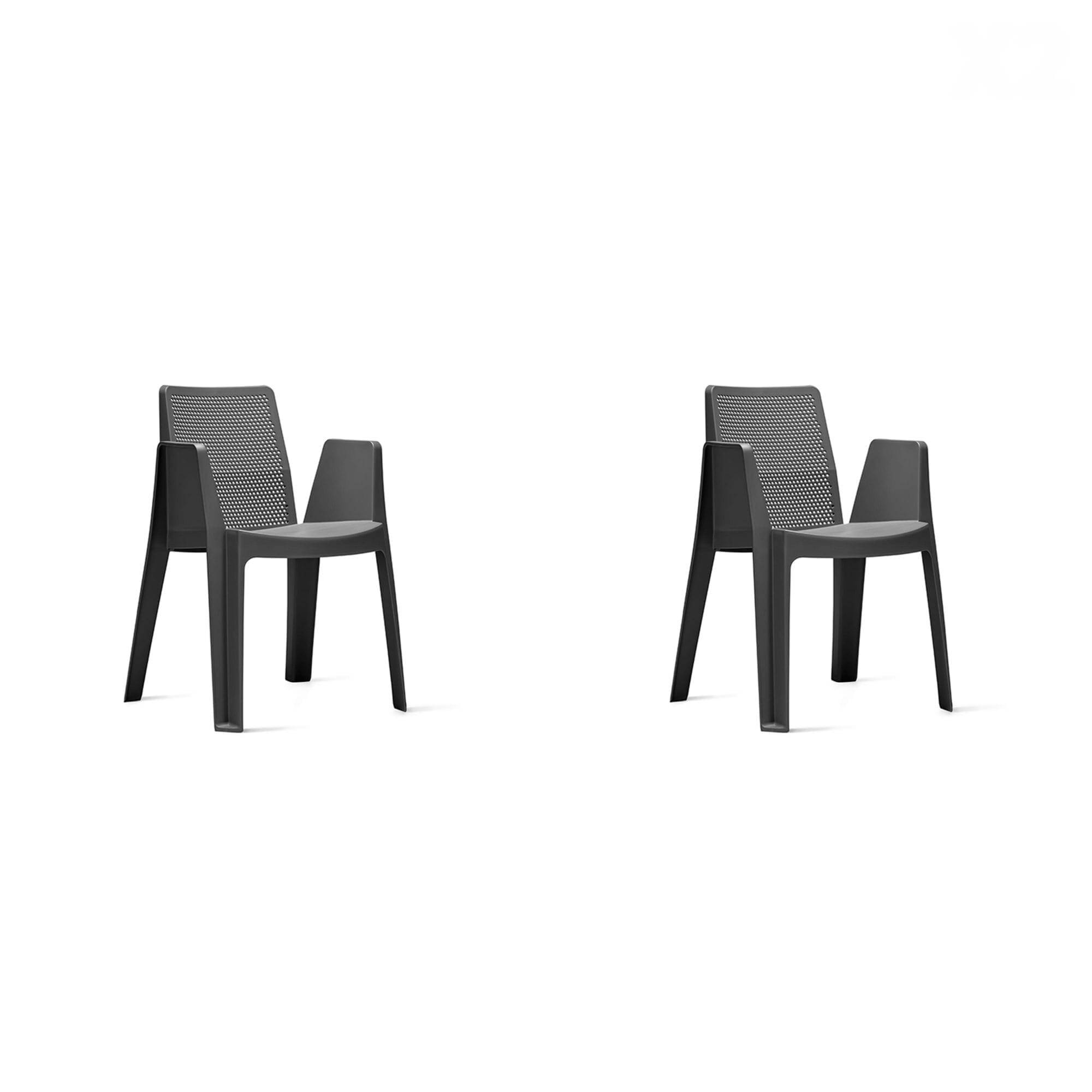 Set 2 fauteuils intérieur, extérieur gris foncé PLAY garbar - Image 1
