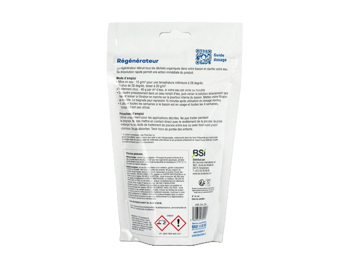 Poolsan - BSI - Pack PooLSan - Recharge Sans Chlore - Régénérateur pour Désinfection Eau Piscine ou Spa - Sachet 800g - Image 2