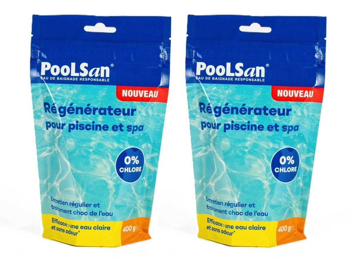 Poolsan - BSI - Pack PooLSan - Recharge Sans Chlore - Régénérateur pour Désinfection Eau Piscine ou Spa - Sachet 800g - Image 1