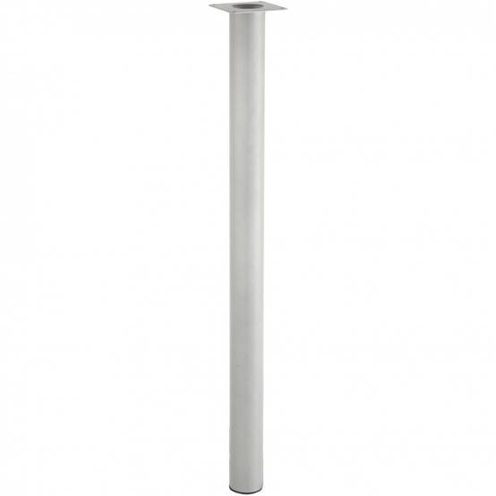Centrale Brico - Lot de 4 pieds de table cylindrique fixes métal époxy gris, 71 cm - Image 1