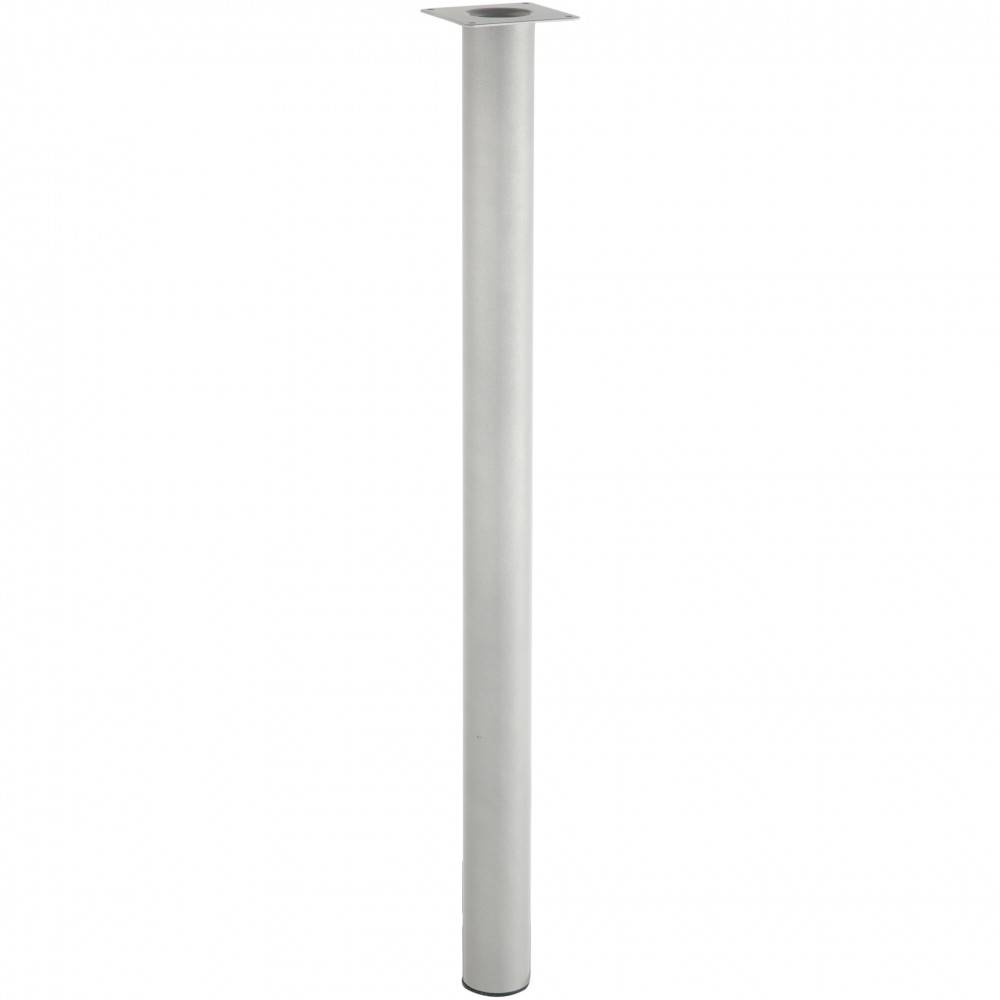 Centrale Brico - Lot de 4 pieds de table cylindrique fixes métal époxy gris, 71 cm - Image 1