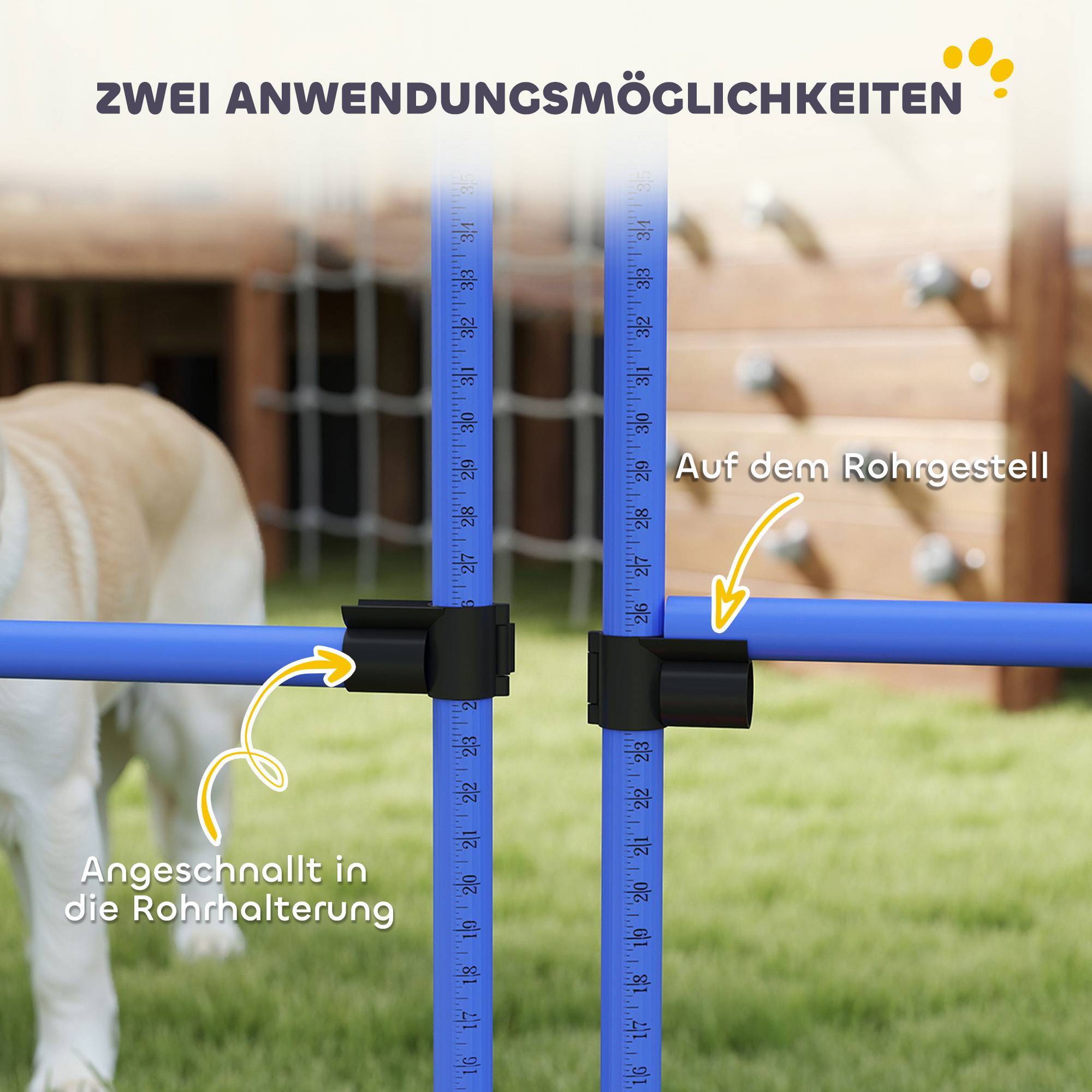 ComfortXL - Kit agilité chien 4 haies ABS réglables orange et bleu entraînement extérieur avec sac - ComfortXL Outdoor Living - Image 7