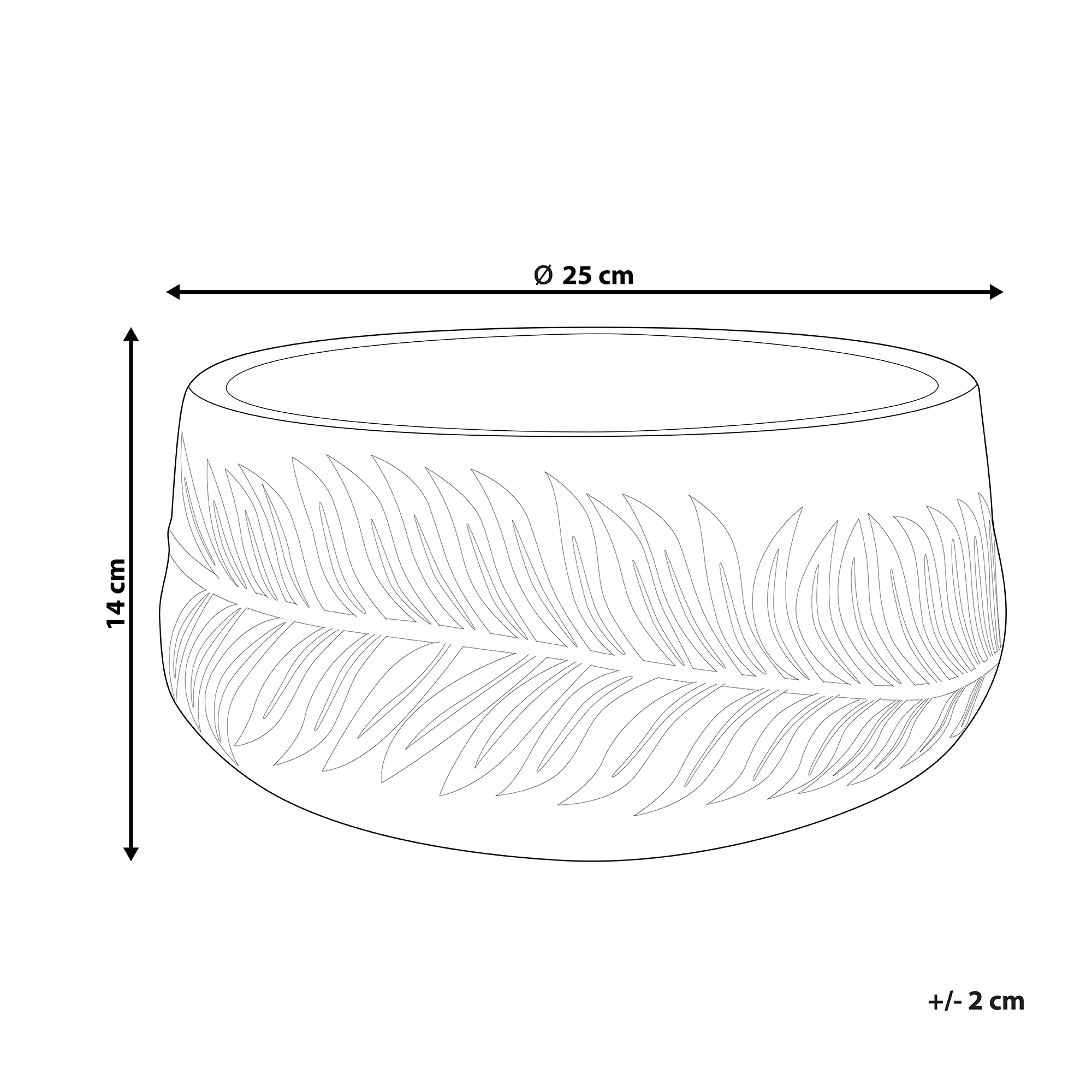 Beliani - Cache-pot d'extérieur Fibre d'argile Blanc cassé FTERO - Beliani - Image 3