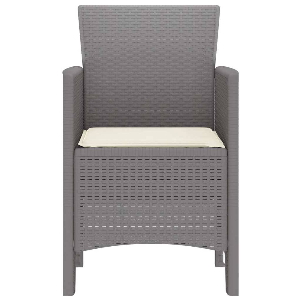 Maison Chic - Lot De 2 Chaises De Jardin - Fauteuils De Jardin Gris clair 53 x 49 x 85 cm PP - Image 6