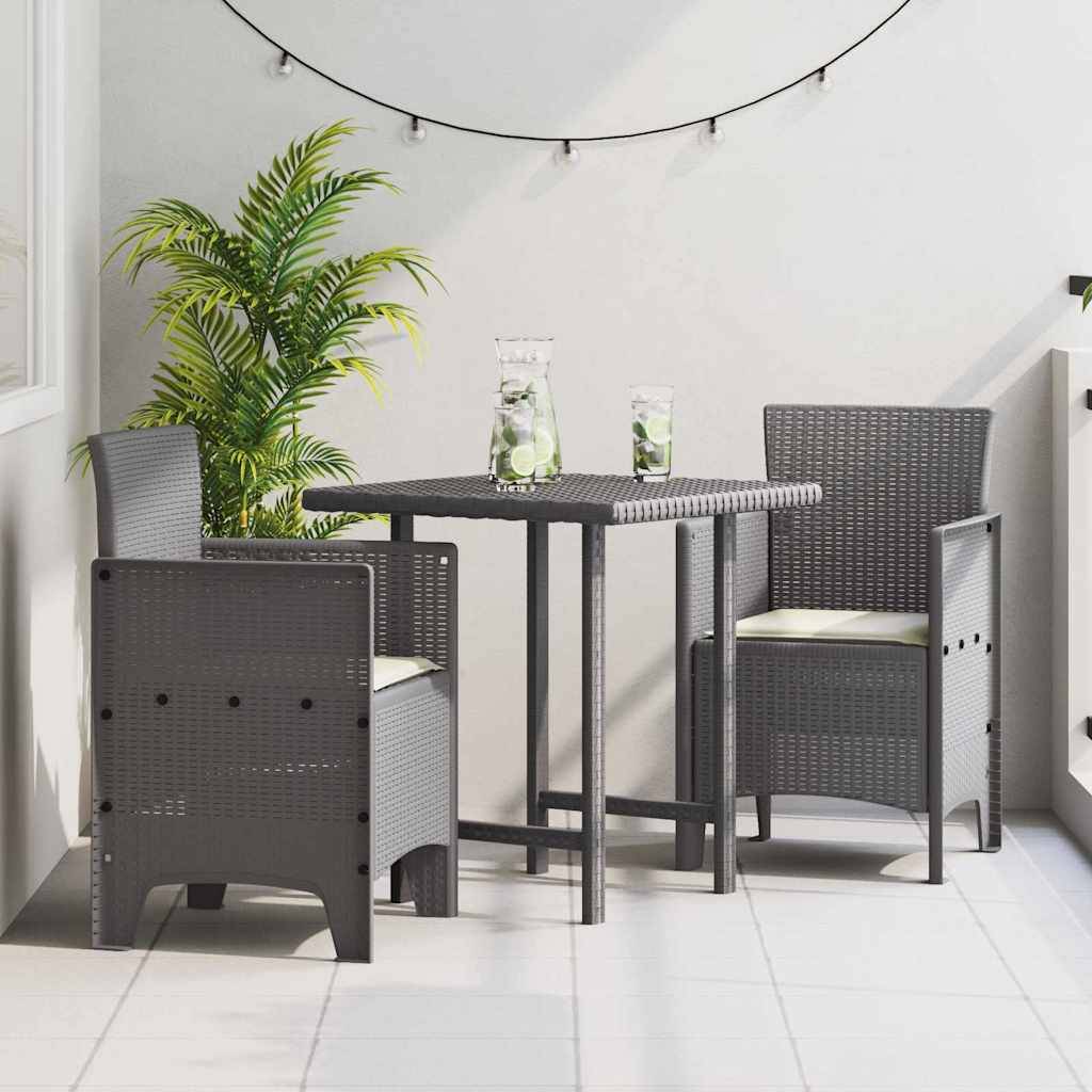 Maison Chic - Lot De 2 Chaises De Jardin - Fauteuils De Jardin Gris clair 53 x 49 x 85 cm PP - Image 2