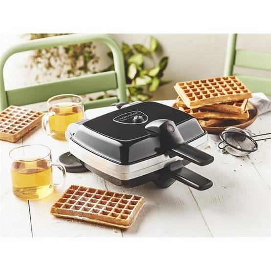 Croque-gaufre-gaufrette 2 plaques 1000w noir 039224 Lagrange - Image 5