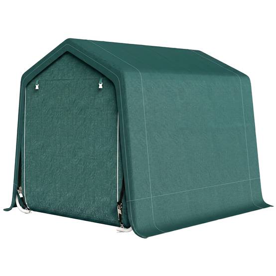 Tente de jardin extérieure de 2,4 x 2 x 2 m, abri de jardin avec 2 portes zippées, imperméable, résistante aux UV, verte - Image 2