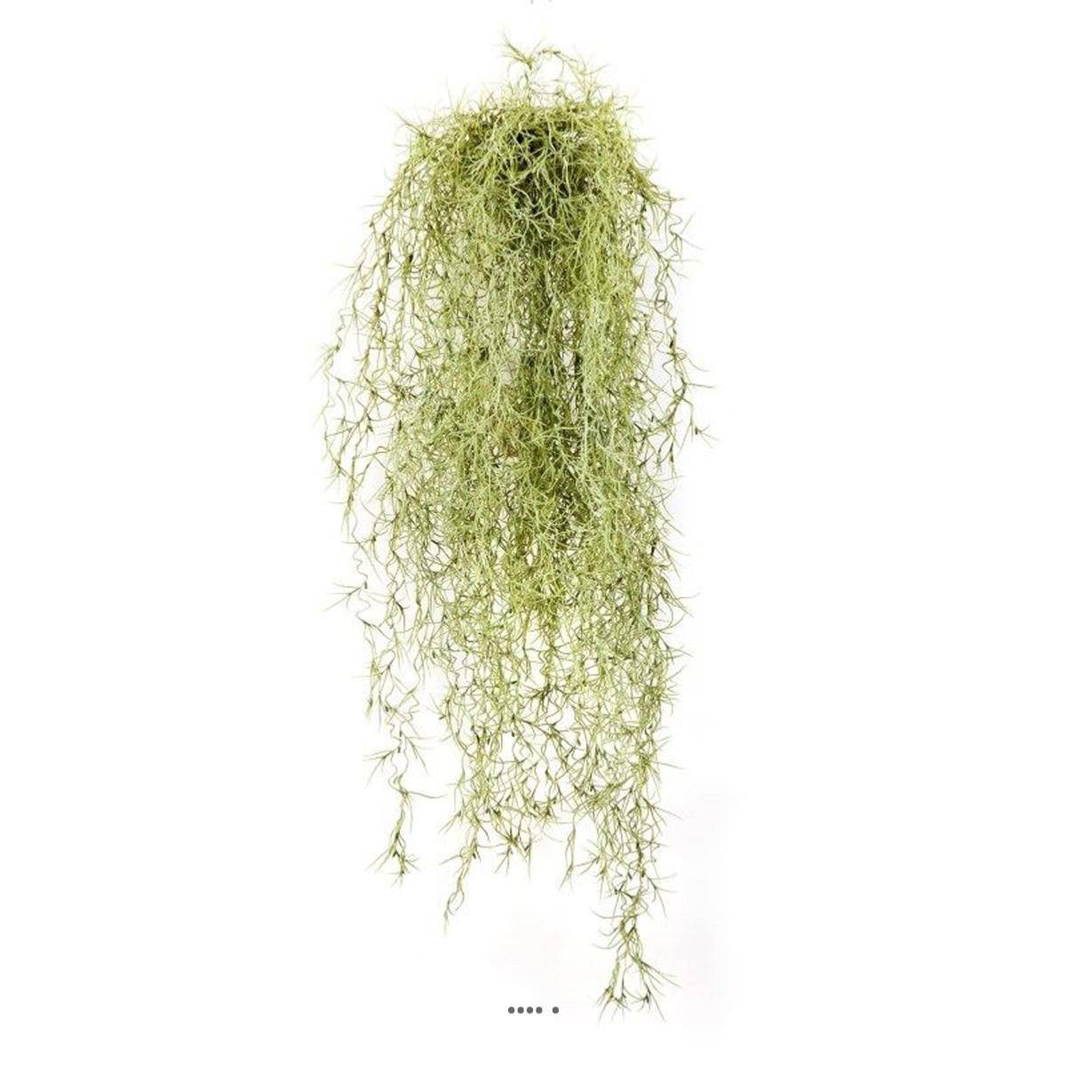 Grande chute de feuillage long hair L 80 cm Vert-Blanc - Image 2