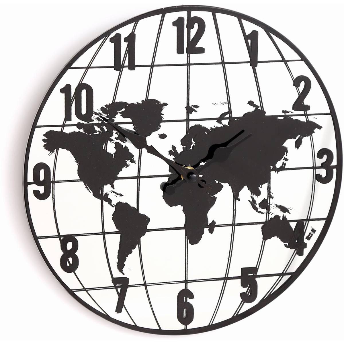 Sil - Horloge effet miroir mappemonde 30 cm