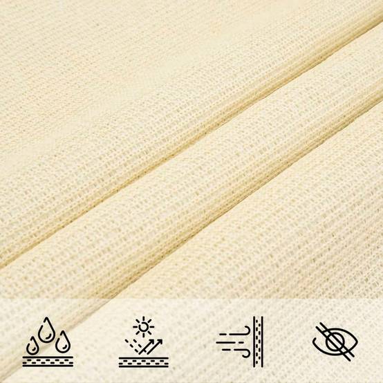 Voile d'ombrage PEHD Crème 2 x 2,5 m - PANGIVO - Image 7