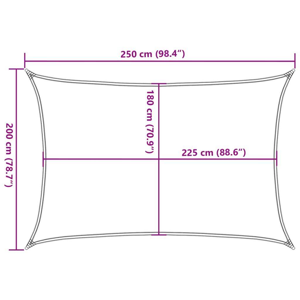 Voile d'ombrage PEHD Crème 2 x 2,5 m - PANGIVO - Image 10