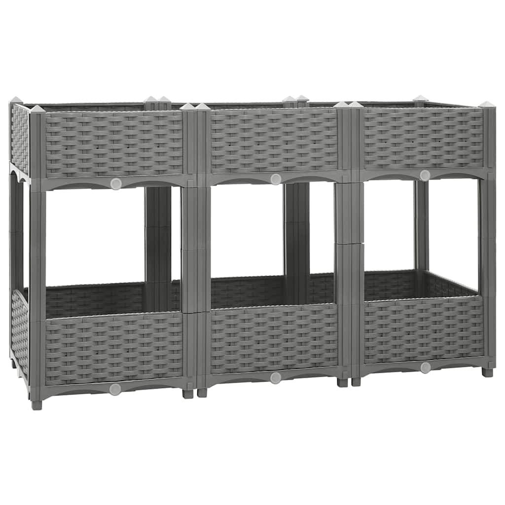 Prolenta Premium - Jardinière polypropylène gris  120 x 40 x 71 cm  - Prolenta premium p356.5 - Image 2