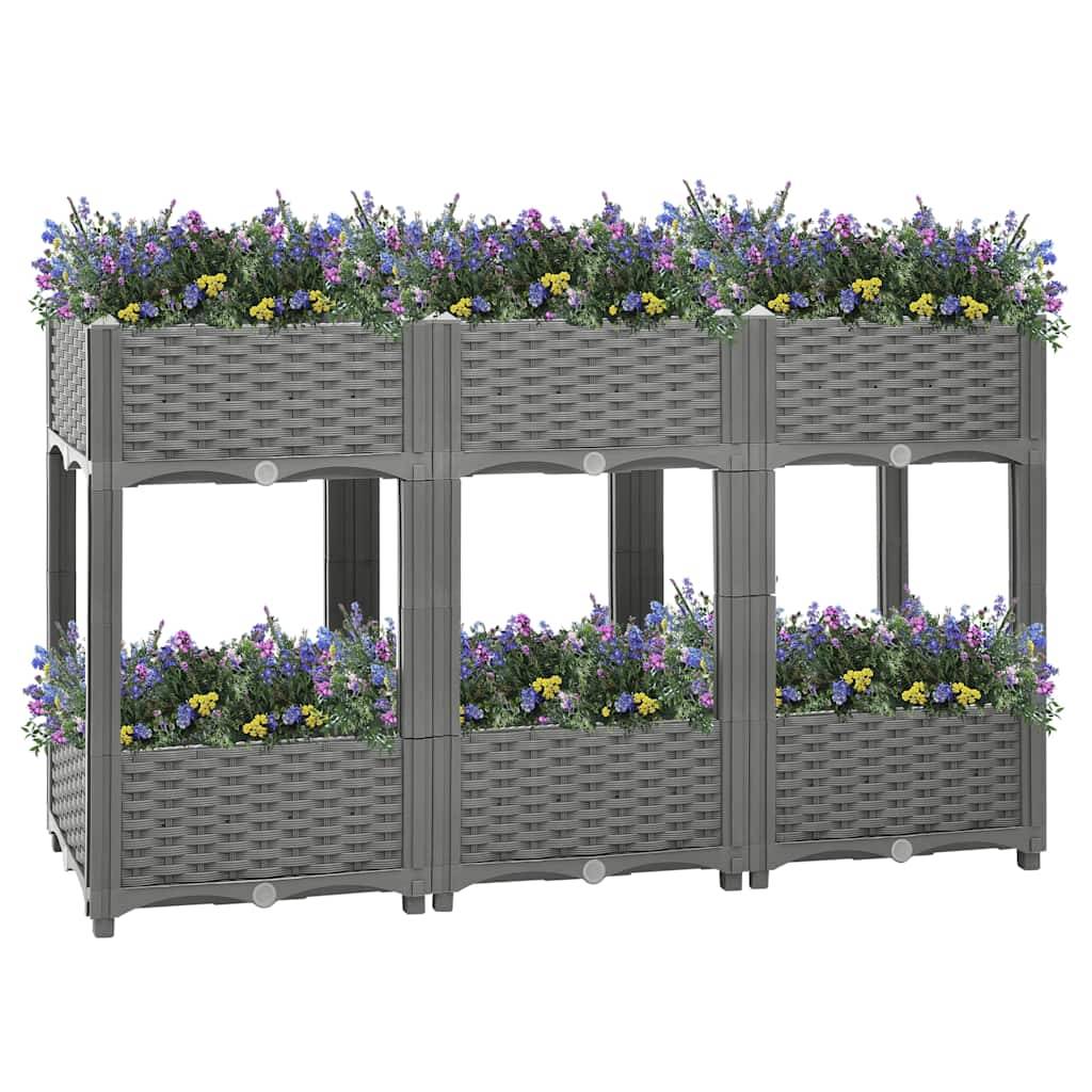 Prolenta Premium - Jardinière polypropylène gris 120 x 40 x 71 cm - Prolenta premium p356.5 - Image 1