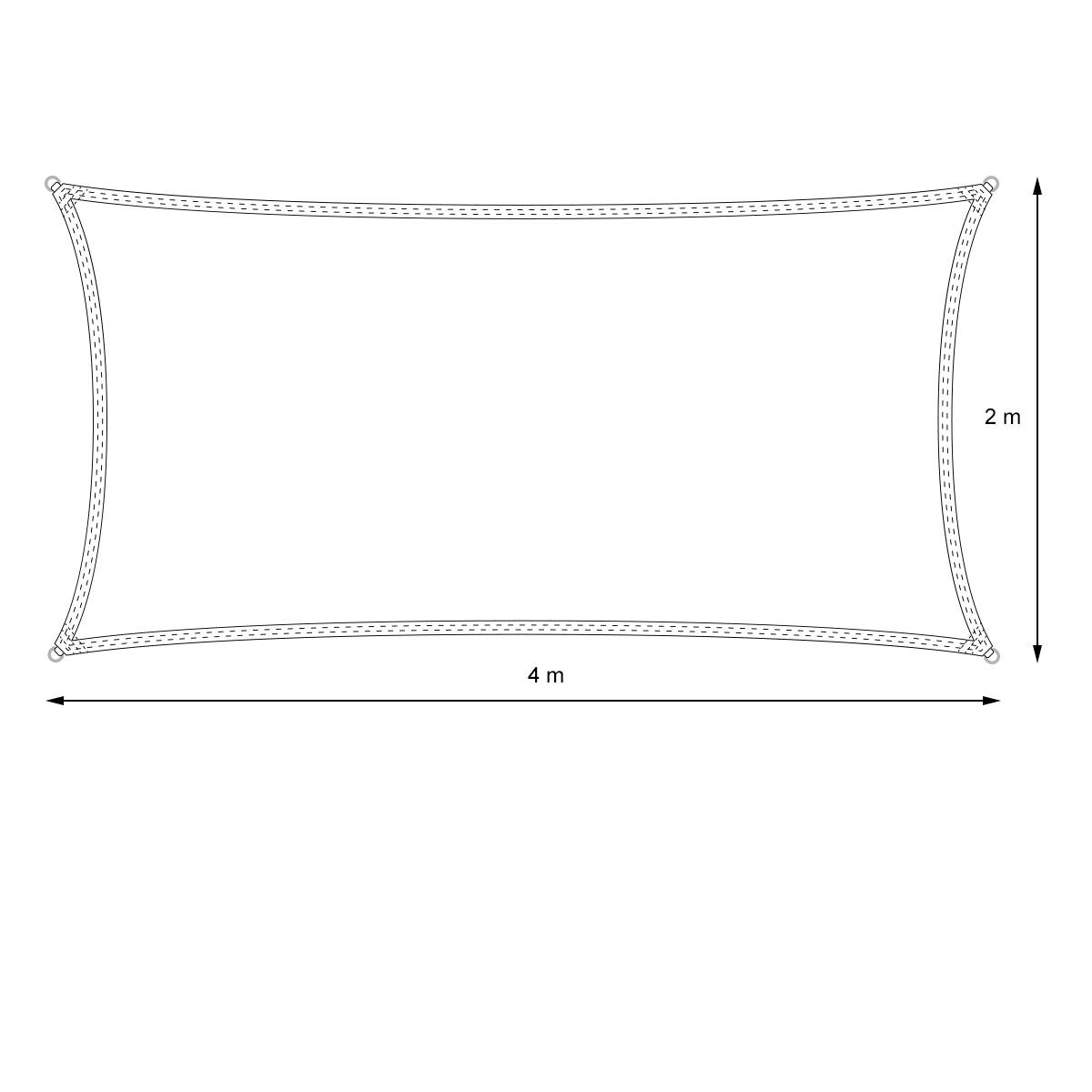 Ecd-Germany - Voile d'ombrage protection UV solaire toile parasol rectangle 2x4 m anthracite - Image 8