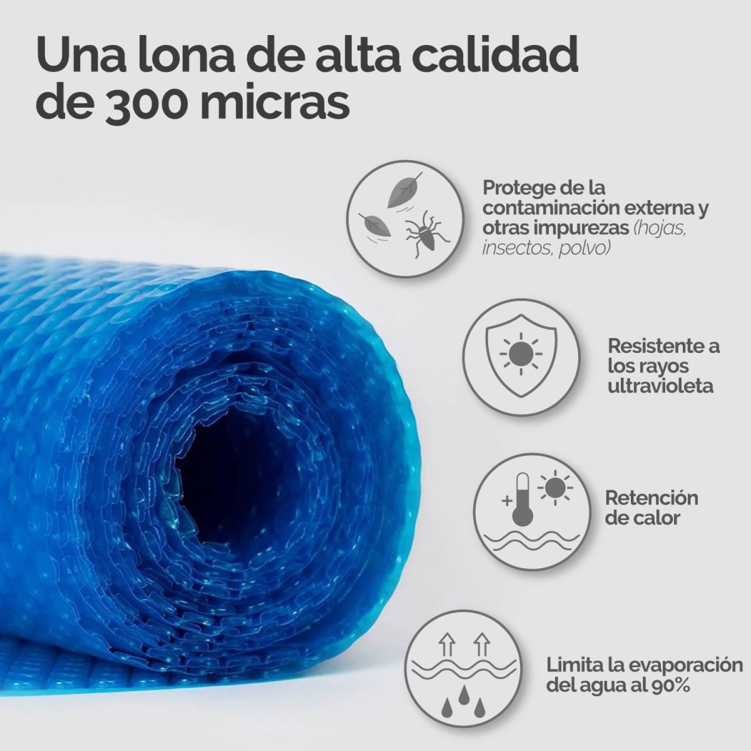 Linxor - Bâche à bulles 4 m x 2 m pour piscine - 300 microns - Bleu - Linxor - Image 6