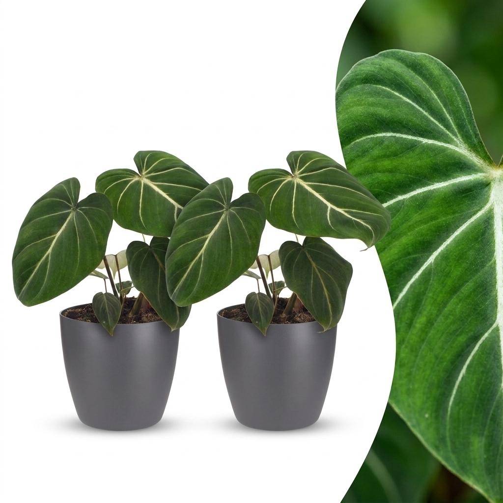 Philodendron Gloriosum - Pot de 12cm - 2 plantes - Gris - Plantes d'intérieur - Image 1
