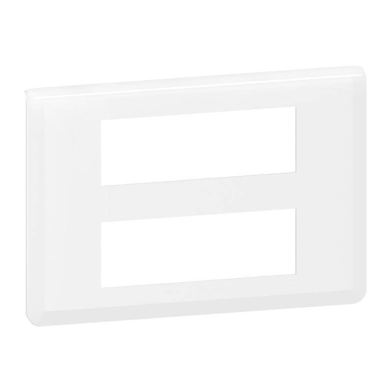 Legrand - Plaque de finition Blanc MOSAIC 2x6 modules horizontale - LEGRAND - 078836L
