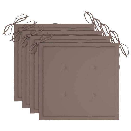 Chaises jardin bois teck inox coussin taupe 60 x 56 x 85 cm - PANGIVO - Image 7