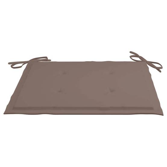 Chaises jardin bois teck inox coussin taupe 60 x 56 x 85 cm - PANGIVO - Image 8