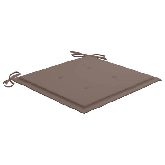 Chaises jardin bois teck inox coussin taupe 60 x 56 x 85 cm - PANGIVO - Image 10