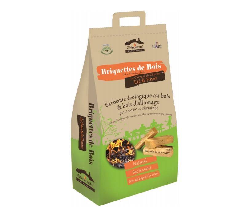La Chinonette - Sac de Briquettes de Bois - 4 kg La Chinonette
