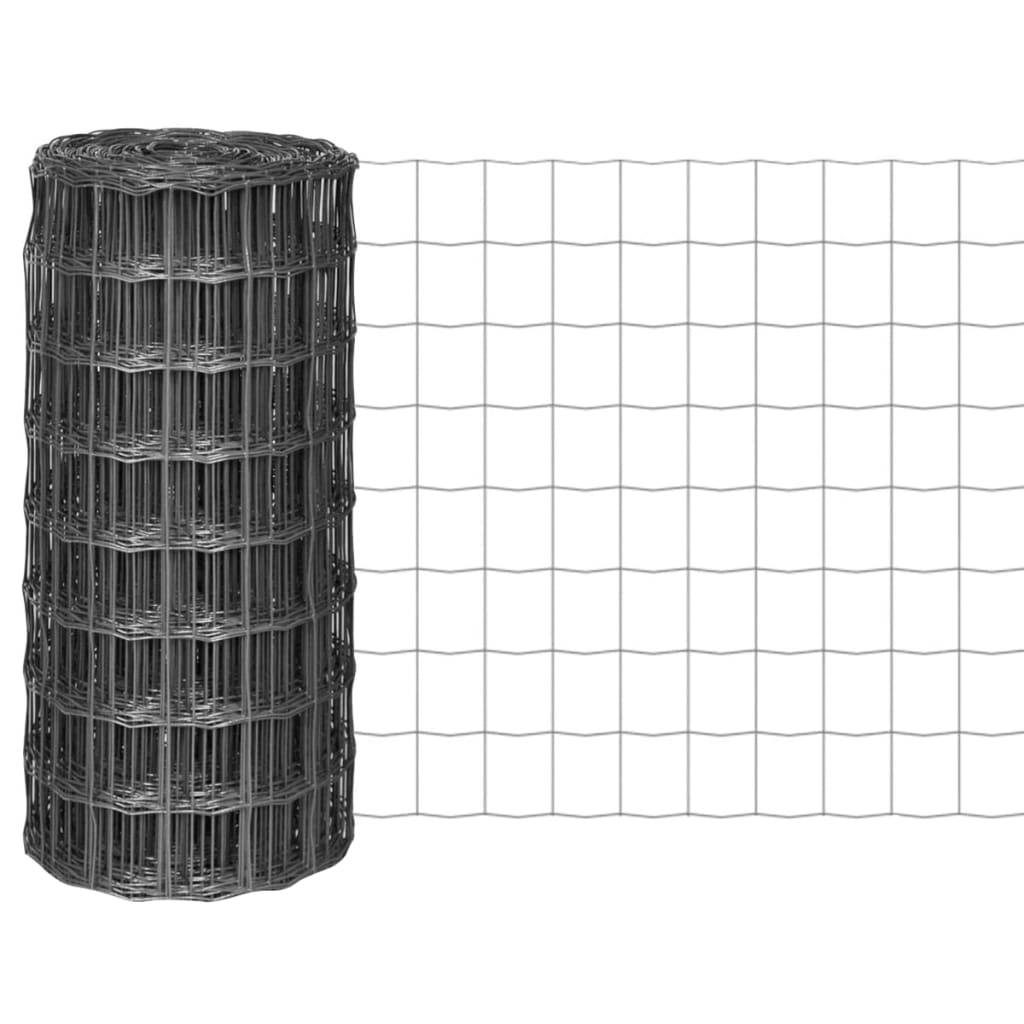 PANGIVO - Clôture Euro Acier revêtue PVC Grise 25 x 0,8 m, Poids :8.14kg - PANGIVO - Image 1