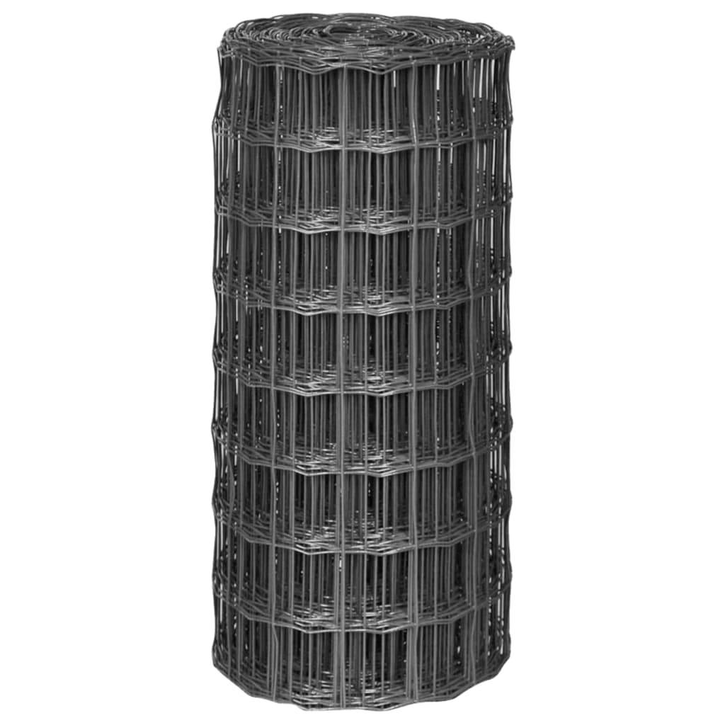 PANGIVO - Clôture Euro Acier revêtue PVC Grise 25 x 0,8 m, Poids :8.14kg - PANGIVO - Image 2