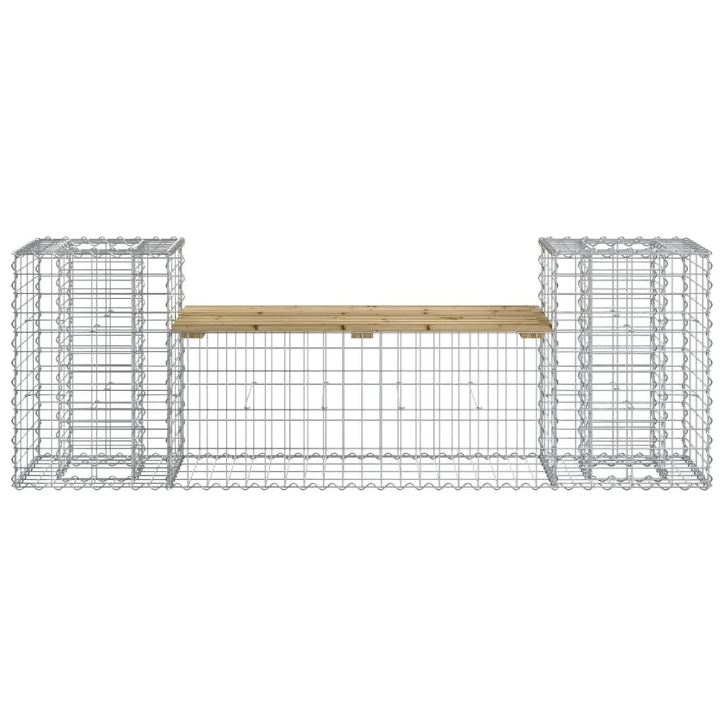PANGIVO - Banc de jardin bois de pin et acier naturel 183 x 41 x 60.5 cm, Poids:22kg - PANGIVO - Image 5