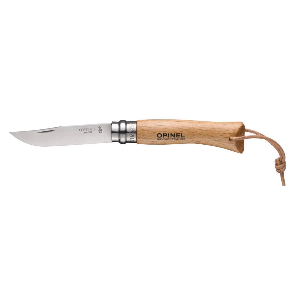 Opinel - Couteau Baroudeur N°07 lame 8 cm avec lien en cuir
