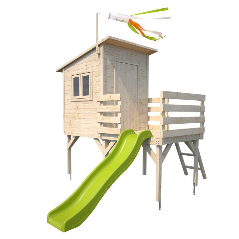 Soulet - Maisonnette en bois sur pilotis avec toboggan pour enfants - Portland - Image 3