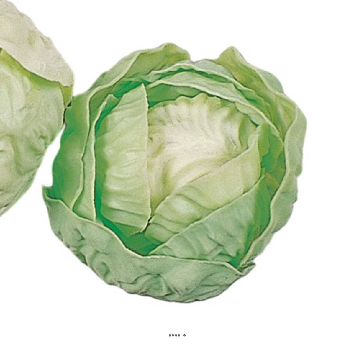 Artificielles - Laitue salade artificielle verte X 2 en Plastique soufflé D 100 mm - Image 3