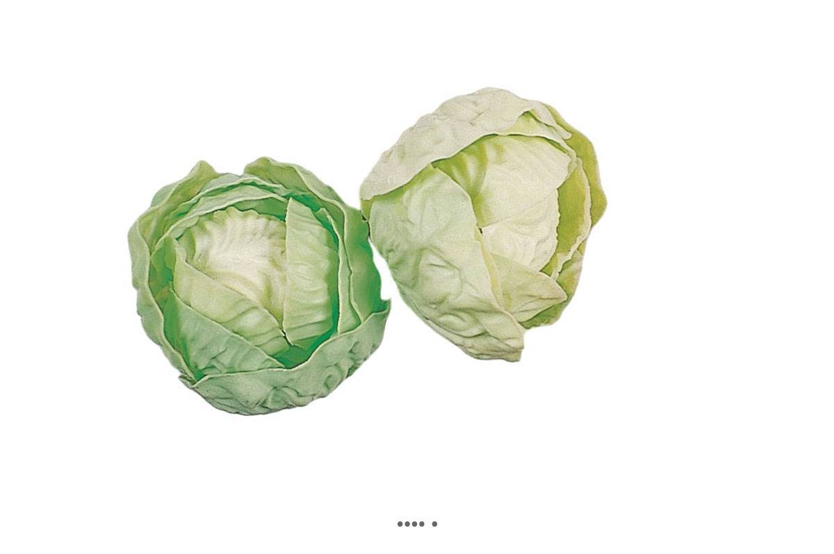 Artificielles - Laitue salade artificielle verte X 2 en Plastique soufflé D 100 mm - Image 2