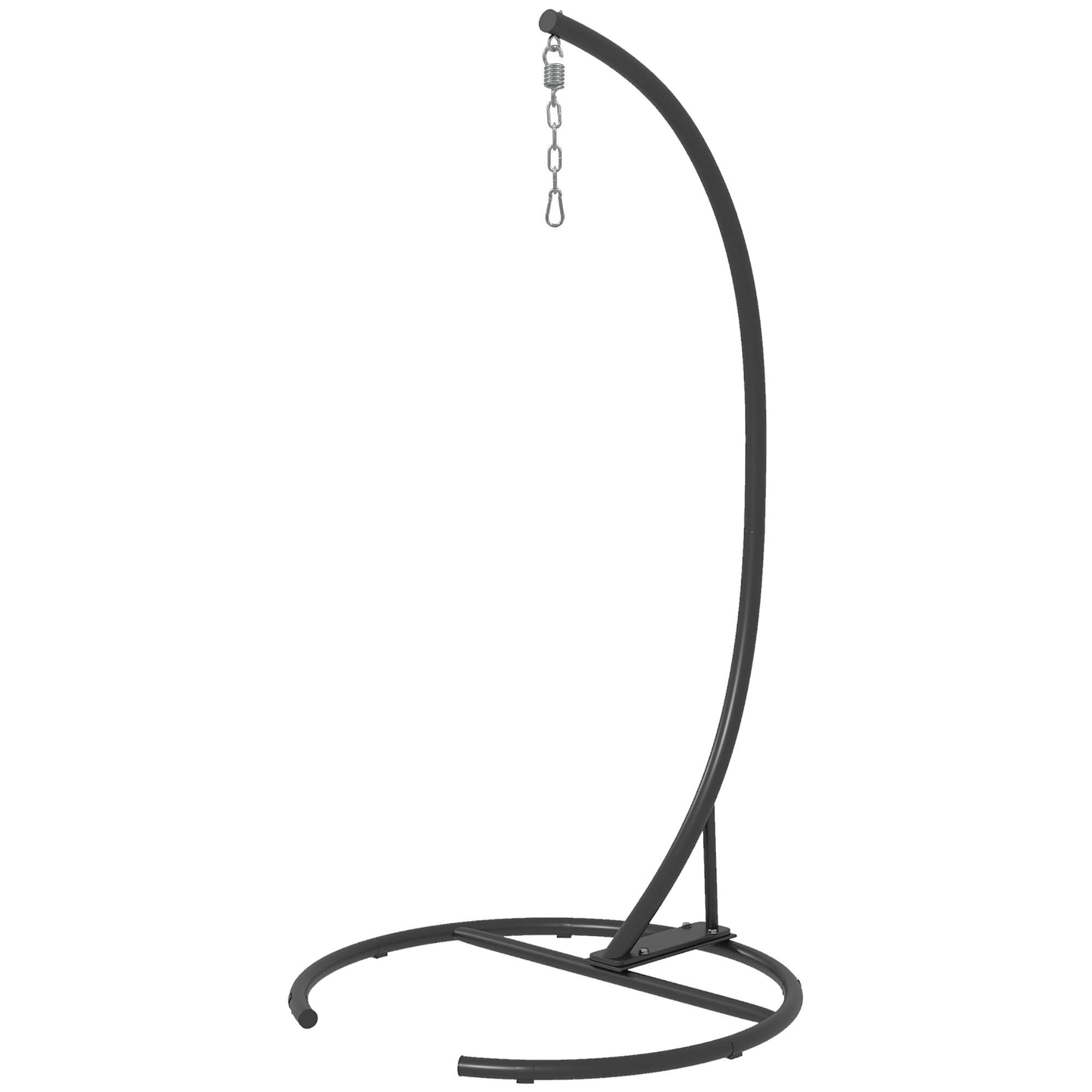 Outsunny - Support de fauteuil suspendu base ronde en métal robuste - pour balançoire/œuf/fauteuil hamac - Ø 102 x 195 cm - noir - Outsunny - Image 5