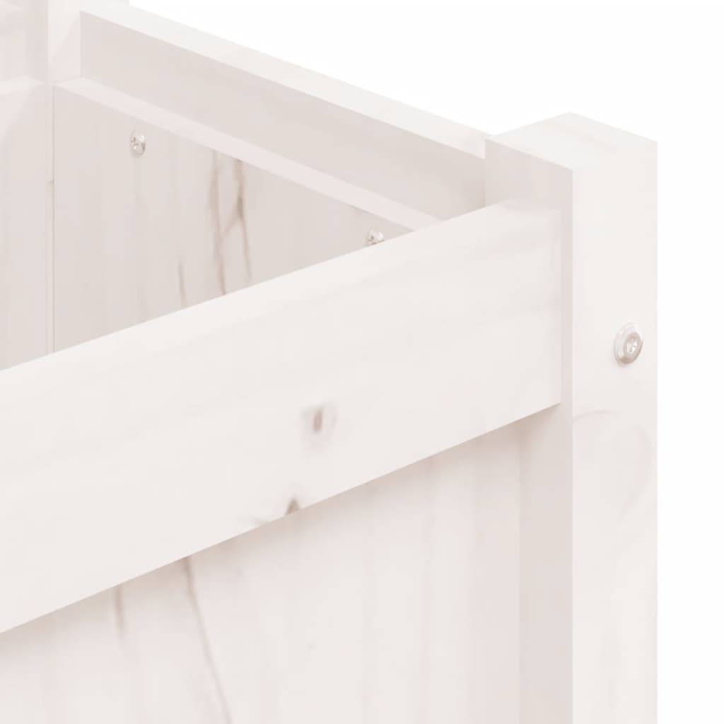Maison Chic - Jardinière - Bac à Fleurs - Pot De Fleurs blanc 180x31x31 cm bois de pin massif - Image 9