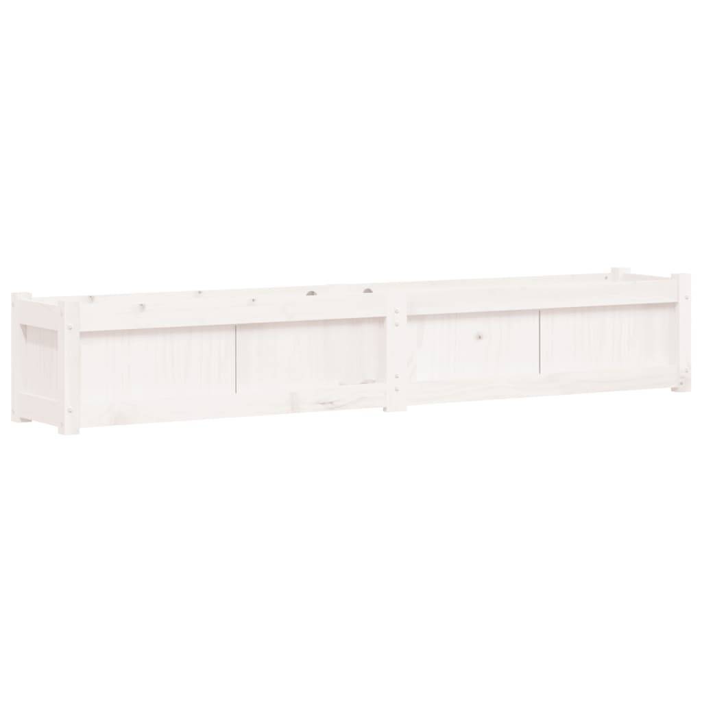 Maison Chic - Jardinière - Bac à Fleurs - Pot De Fleurs blanc 180x31x31 cm bois de pin massif - Image 7