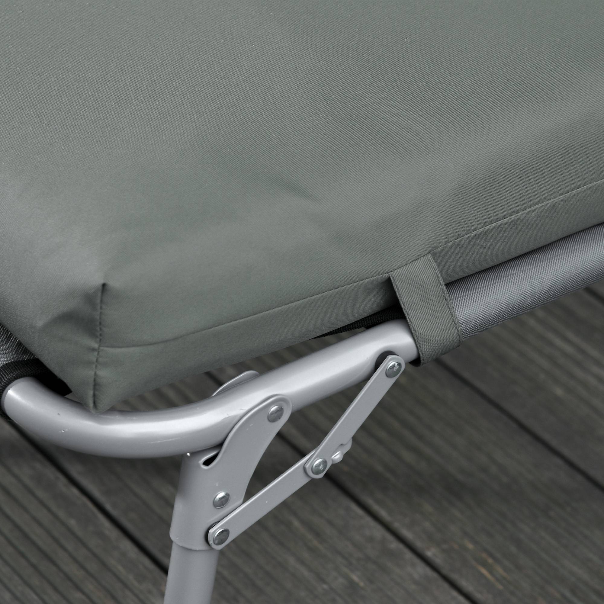 Lot de 2 Matelas pour Chaise Longue transat Bain de Soleil avec Sangles d'attache pour Jardin MATELAS - Image 9