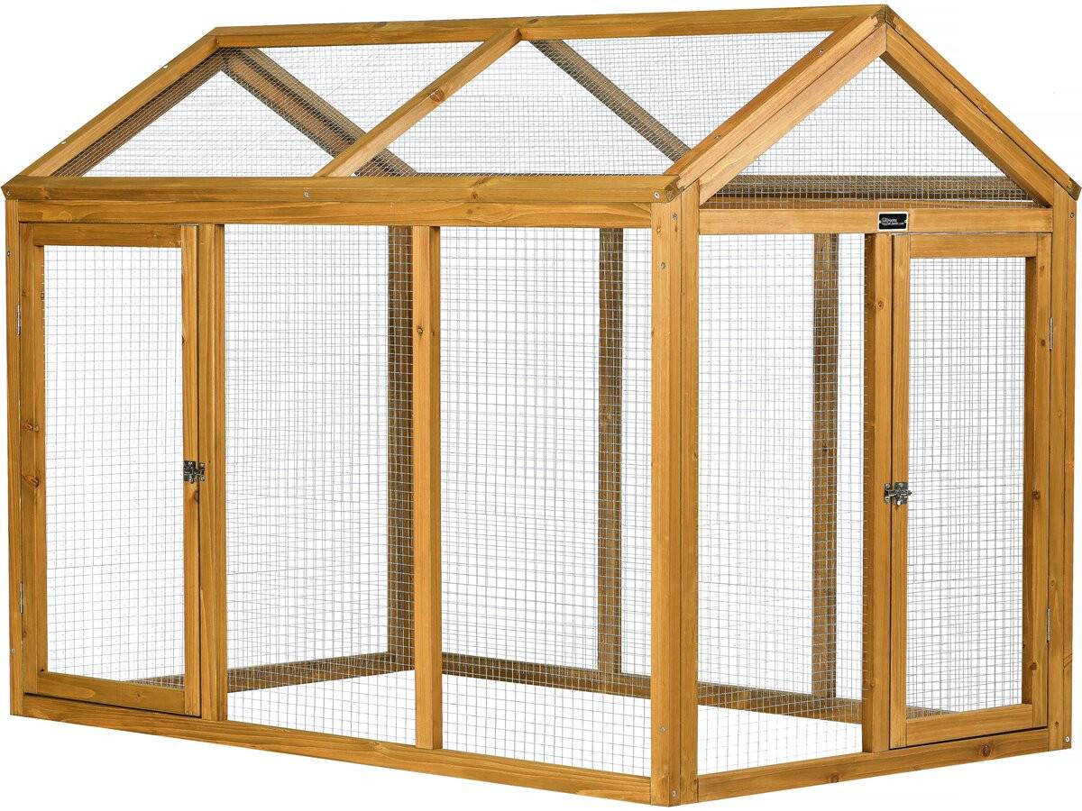 Habitat Et Jardin - Enclos Extension En Bois Pour Poulailler "coco" - 6 Poules - Marron -habitat Et Jardin