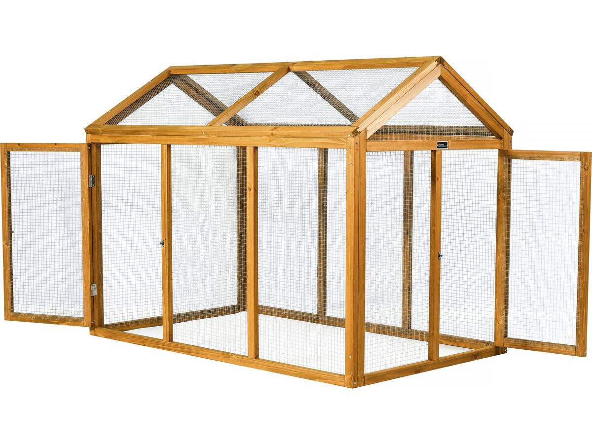Enclos Extension En Bois Pour Poulailler "coco" - 6 Poules - Marron -habitat Et Jardin - Image 3