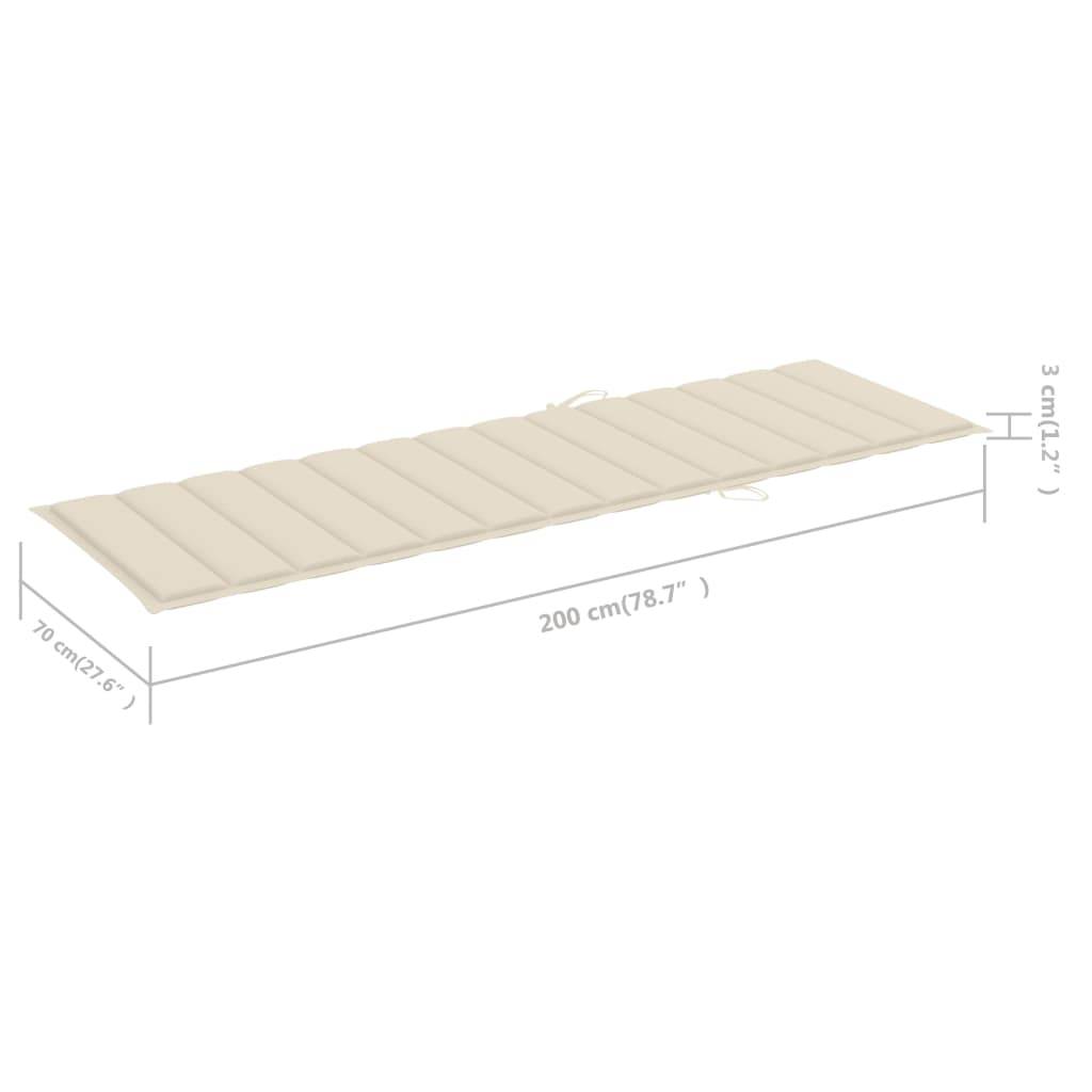 Helloshop26 - Transat chaise longue bain de soleil lit de jardin terrasse meuble d'extérieur double et coussins crème bois de pin imprégné - Image 7