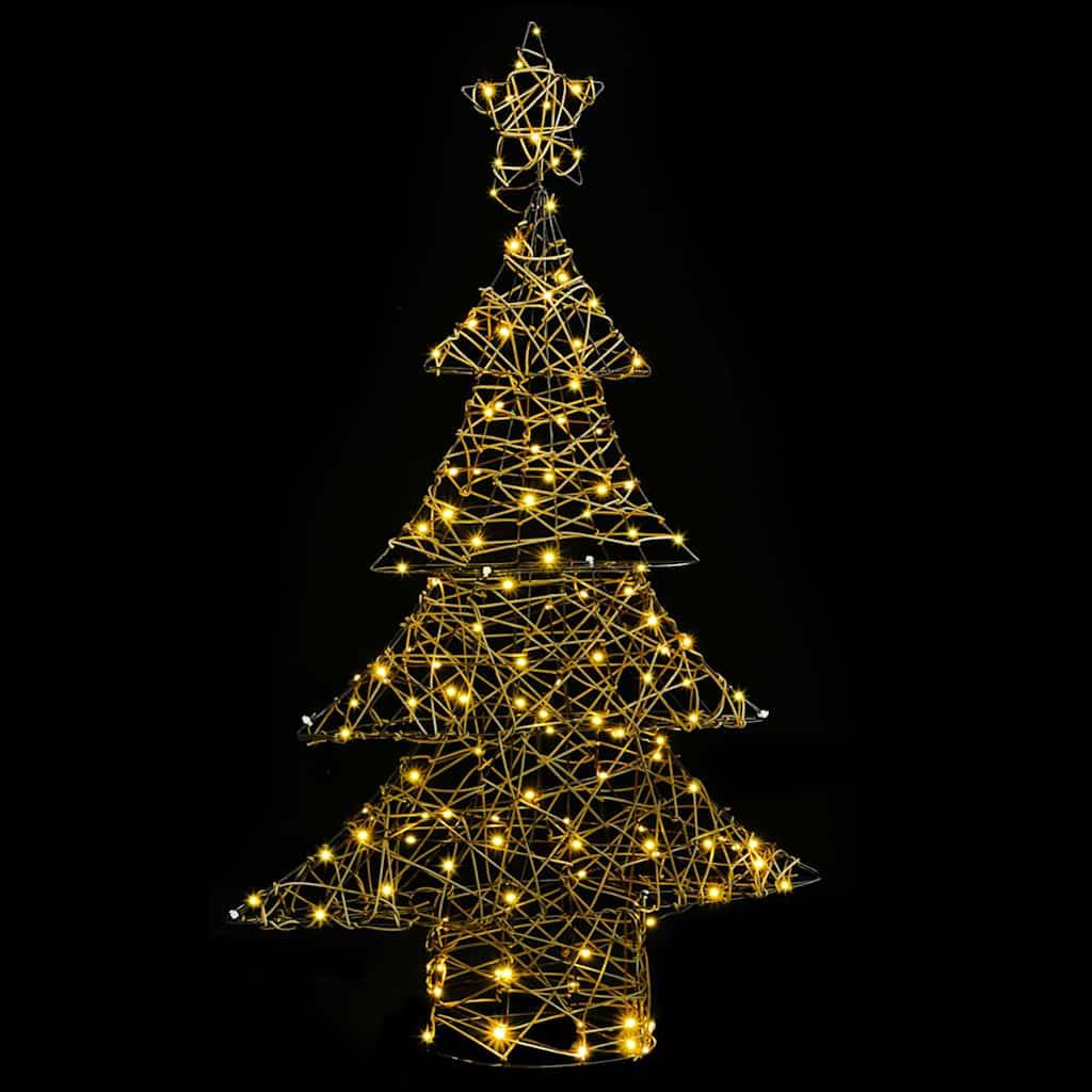 Vidaxl - Sapin de Noël avec 120 LED Blanc chaud 150 cm Rotin vidaXL 42018991 - Image 5