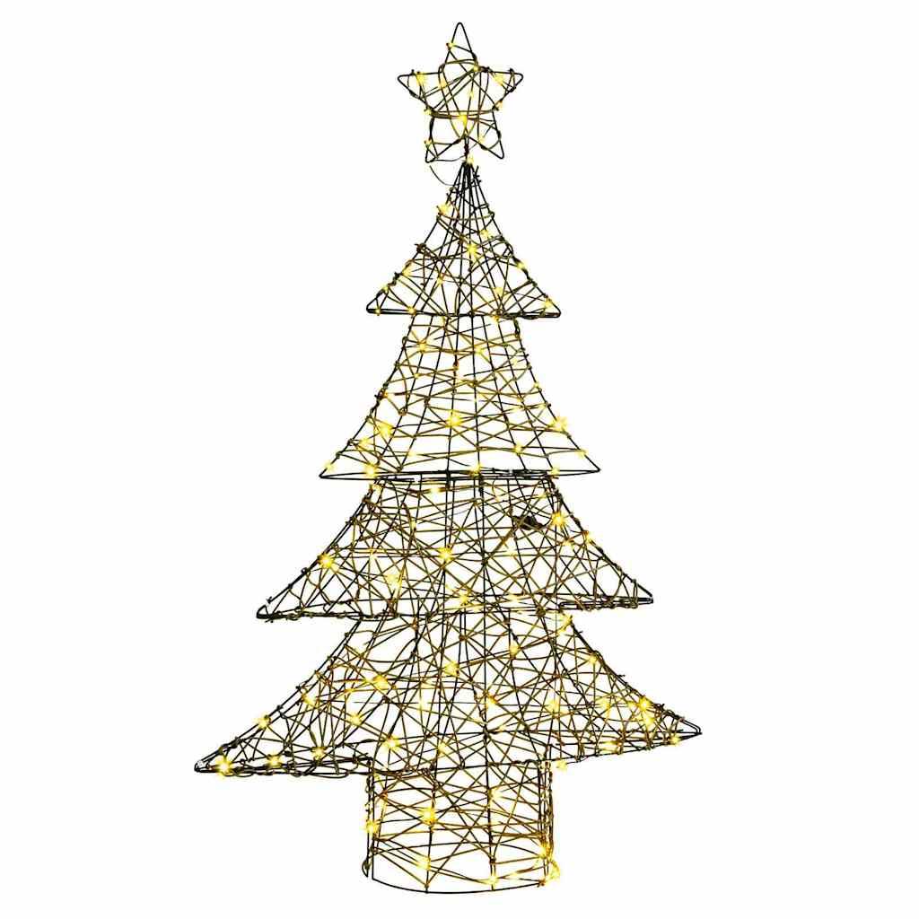 Vidaxl - Sapin de Noël avec 120 LED Blanc chaud 150 cm Rotin vidaXL 42018991 - Image 2