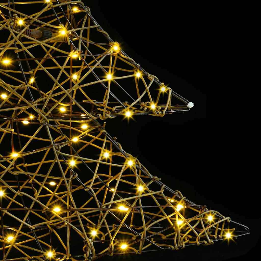 Vidaxl - Sapin de Noël avec 120 LED Blanc chaud 150 cm Rotin vidaXL 42018991 - Image 7
