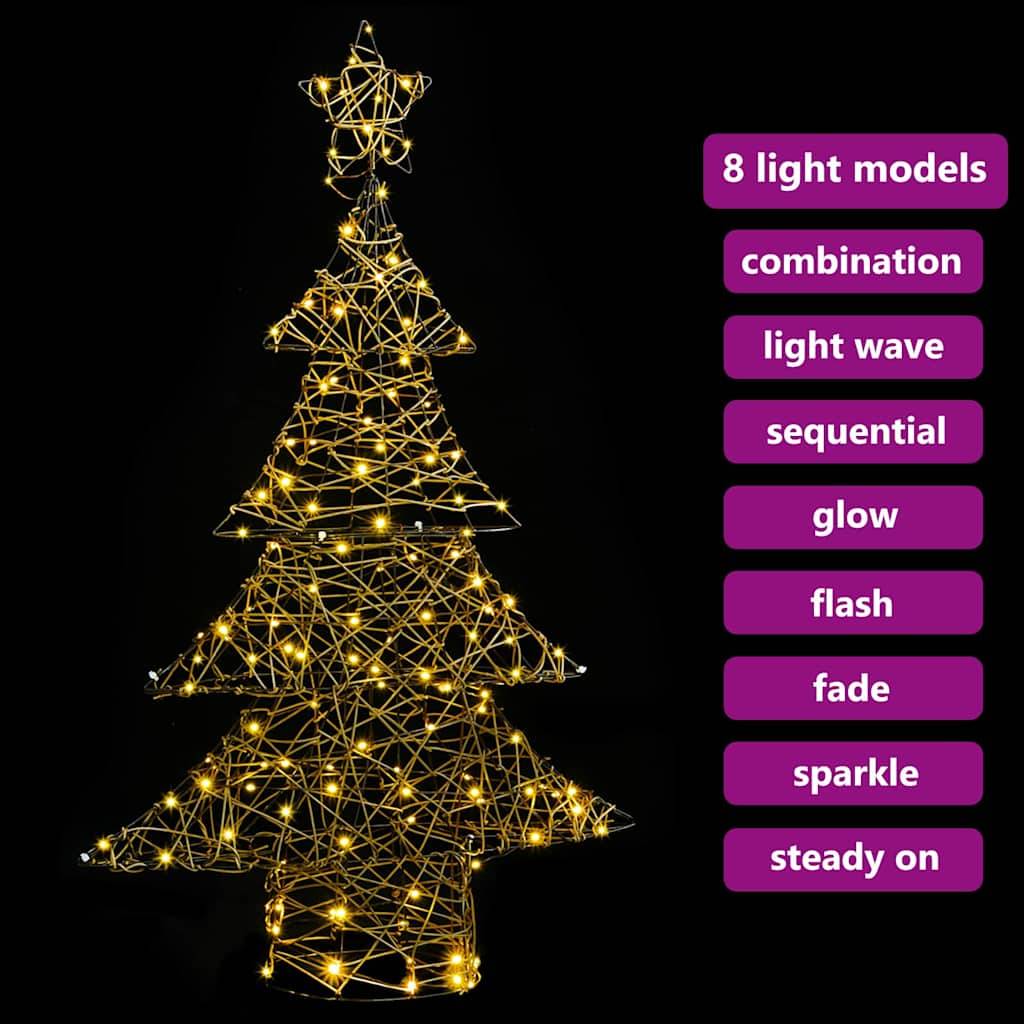 Vidaxl - Sapin de Noël avec 120 LED Blanc chaud 150 cm Rotin vidaXL 42018991 - Image 10