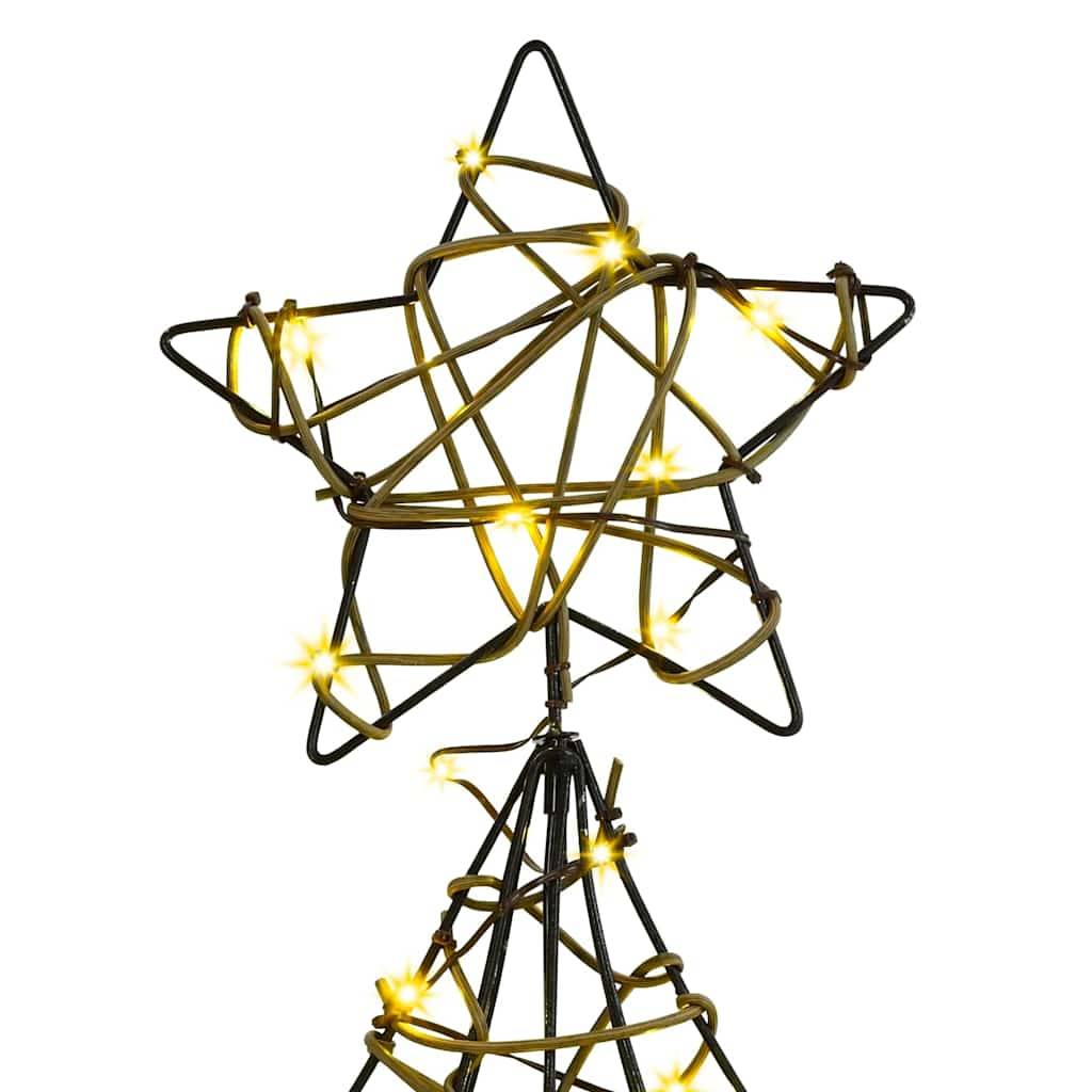 Vidaxl - Sapin de Noël avec 120 LED Blanc chaud 150 cm Rotin vidaXL 42018991 - Image 8